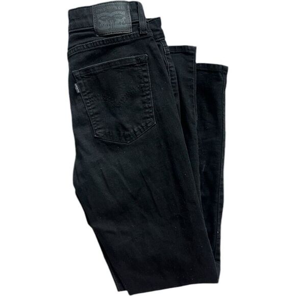 Womens Revolve Levis 721 High Rise Soft Black Solid Skinny Jeans - Sz 29 - Picture 3 of 3